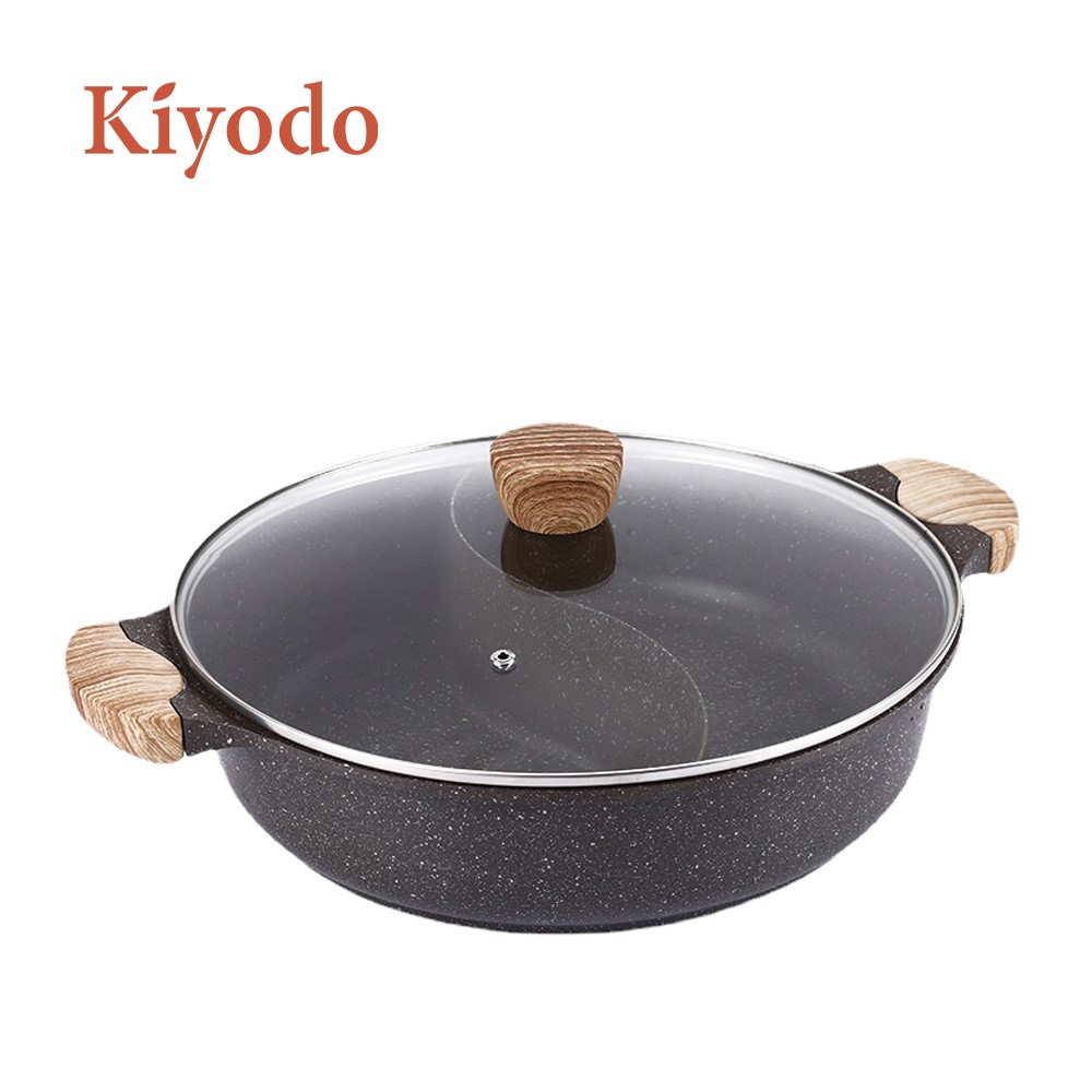Kiyodo 麥飯石不沾鴛鴦鍋