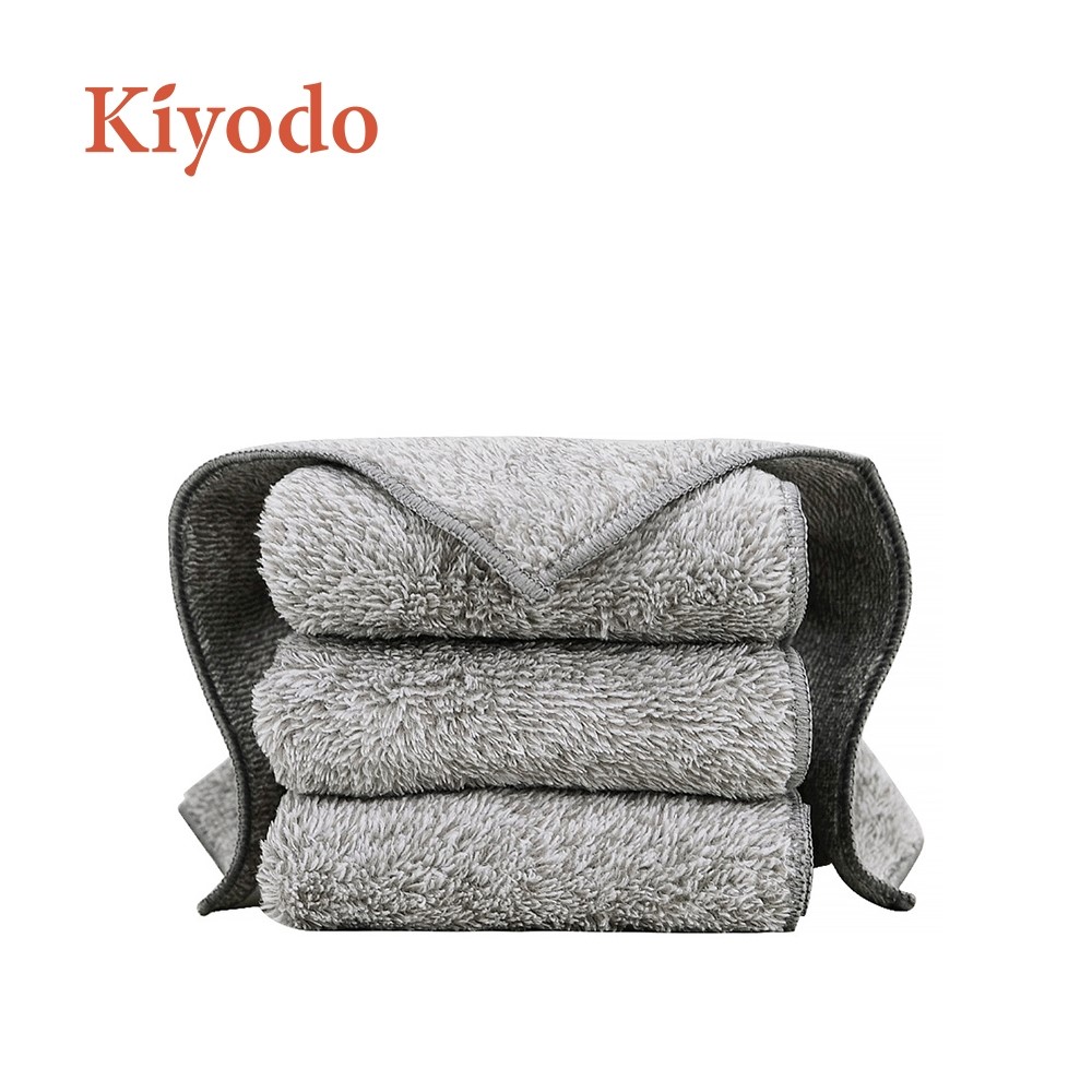 Kiyodo珊瑚絨竹炭抹布