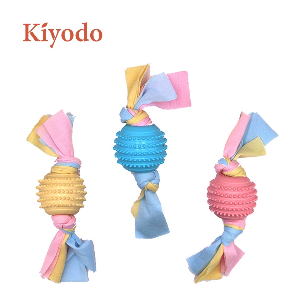 Kiyodo 磨牙潔齒芝麻球布條(黃/藍/粉 三色)