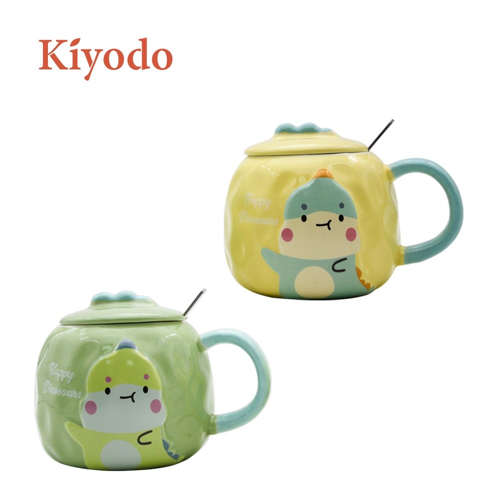 Kiyodo 萌龍蓋杯(附匙)(綠、黃 兩色)
