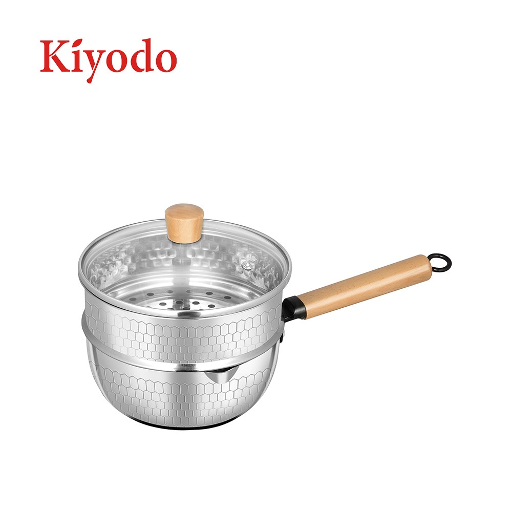 KIYODO錘紋蒸煮兩用雪平鍋20CM