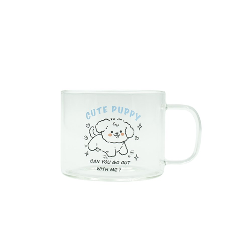 KIYODO動物玻璃馬克杯500ml(貓咪/小熊/兔子/小狗)