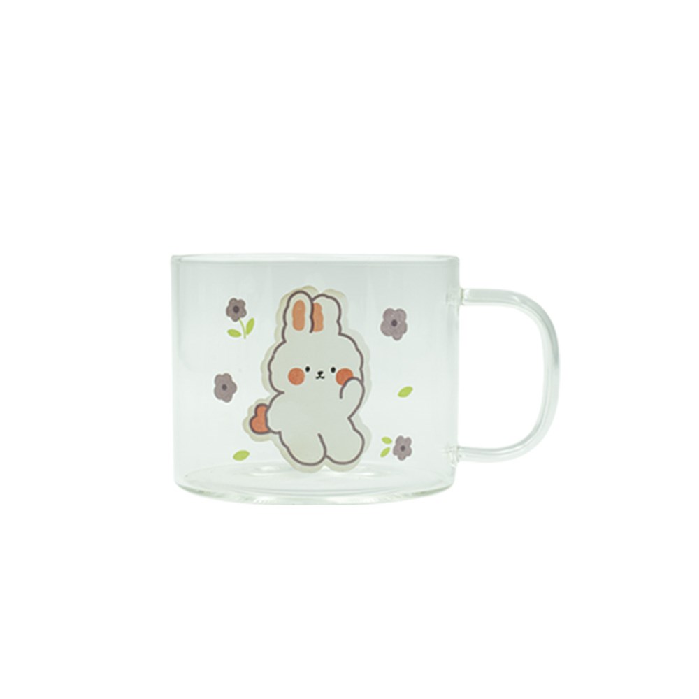 KIYODO動物玻璃馬克杯500ml(貓咪/小熊/兔子/小狗)