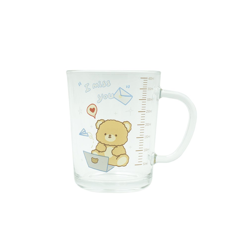 KIYODO萌園玻璃馬克杯400ml(Q熊/萌兔/熊Bear)