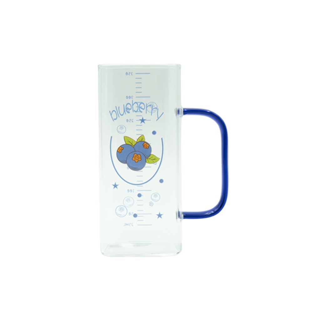 KIYODO水果玻璃馬克杯350ml(草莓/酪梨/橘子/藍莓)