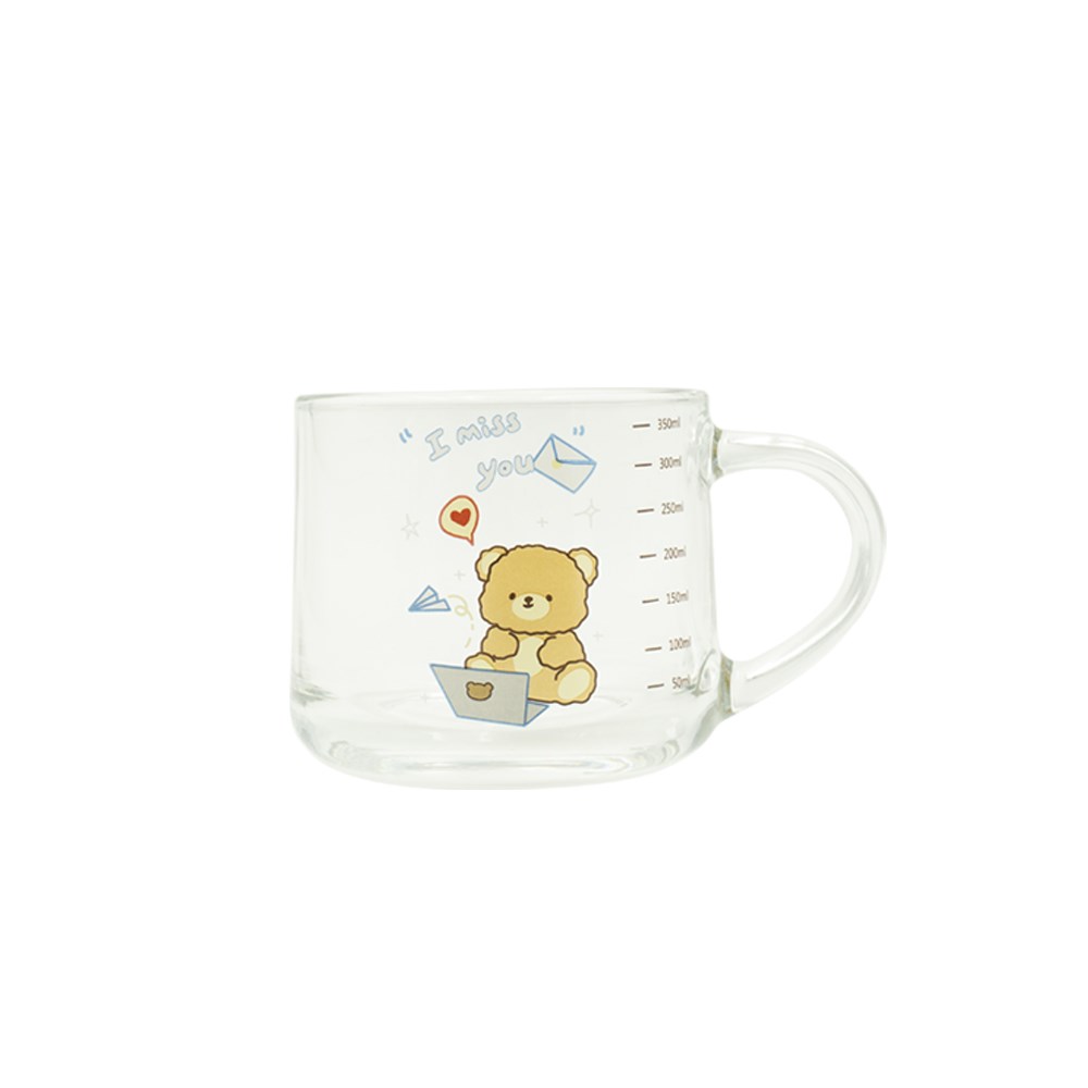 KIYODO萌園玻璃馬克杯350ml(Q熊/萌兔/熊Bear)