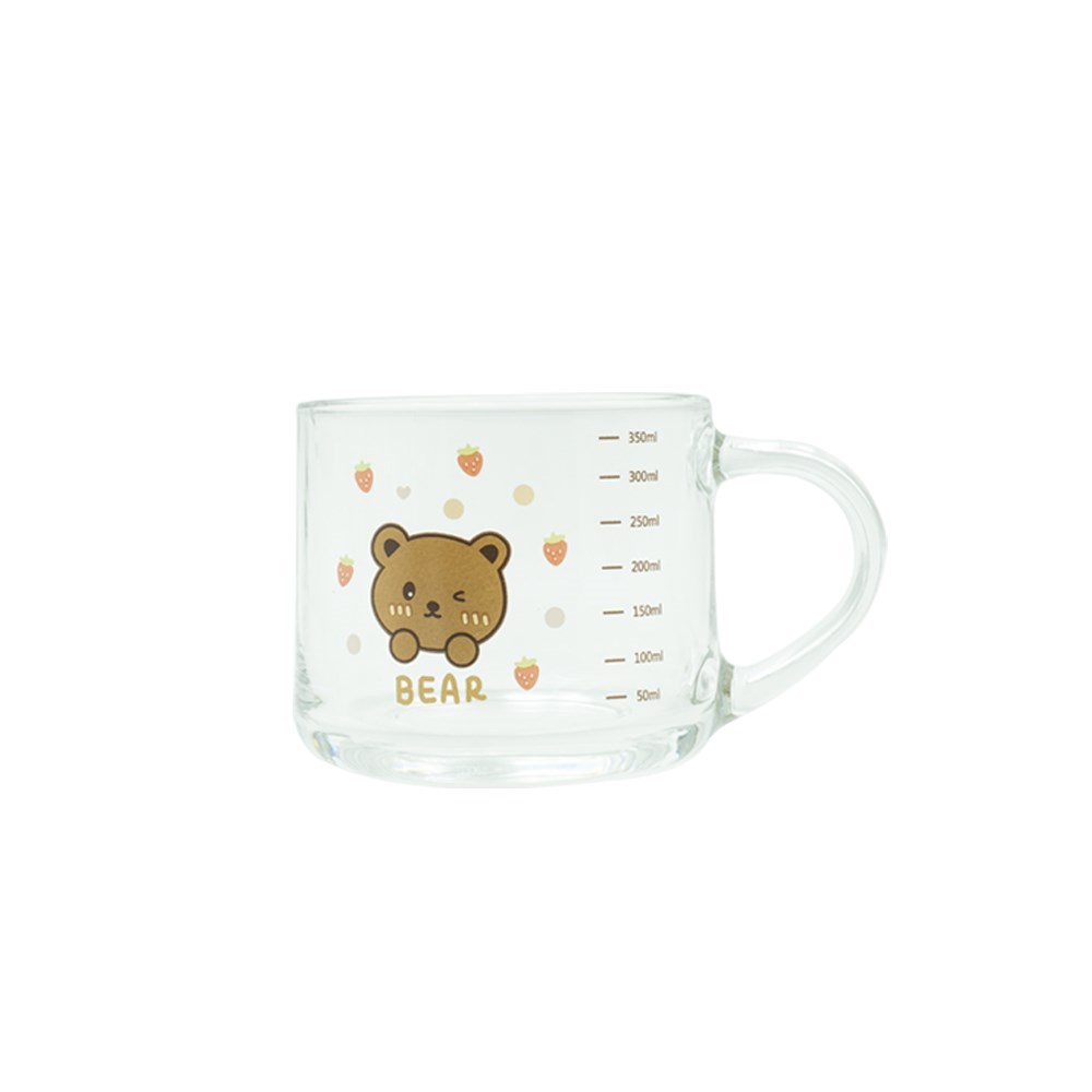 KIYODO萌園玻璃馬克杯350ml(Q熊/萌兔/熊Bear)