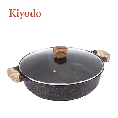 Kiyodo 麥飯石不沾鴛鴦鍋