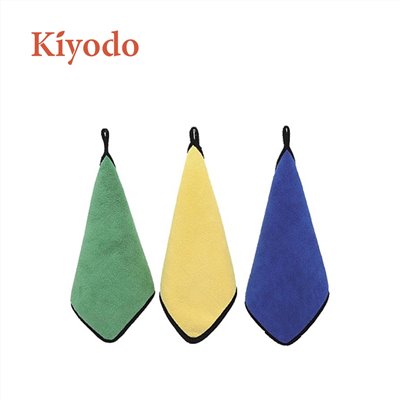 Kiyodo珊瑚絨雙色抹布/長形(綠/黃/藍 三色)