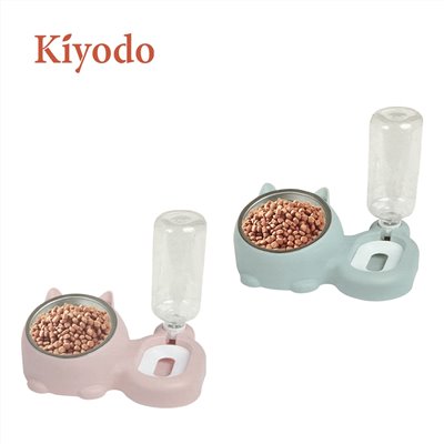 Kiyodo 寵物餵食飲水碗(粉/藍 兩色)