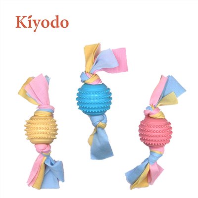 Kiyodo 磨牙潔齒芝麻球布條(黃/藍/粉 三色)