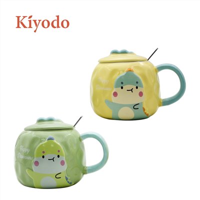 Kiyodo 萌龍蓋杯(附匙)(綠、黃 兩色)