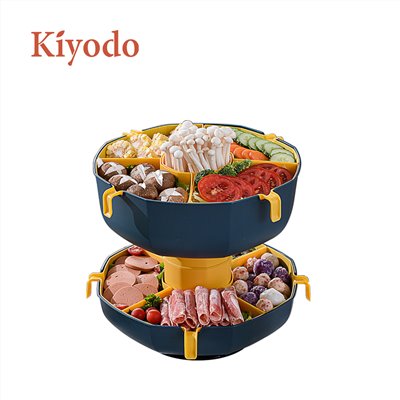 Kiyodo雙層旋轉火鍋備料籃