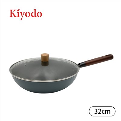 KIYODO美佳石不沾炒鍋32cm-附蓋