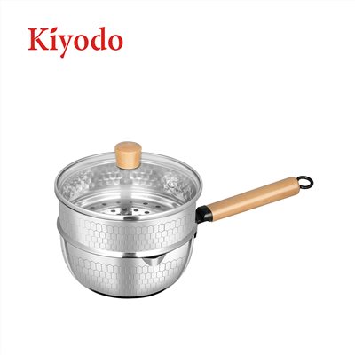 KIYODO錘紋蒸煮兩用雪平鍋20CM