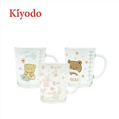 KIYODO萌園玻璃馬克杯400ml(Q熊/萌兔/熊Bear)